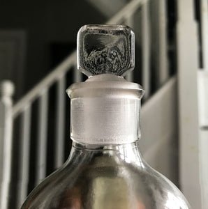 Vintage Clear Apothecary Bottle with an original paper label from Hedley E. Dwelly, High-Class Drug Stores, 41, Acton Lane, Harlesden. N.W. - SHOP NOW - www.intovintage.co.uk