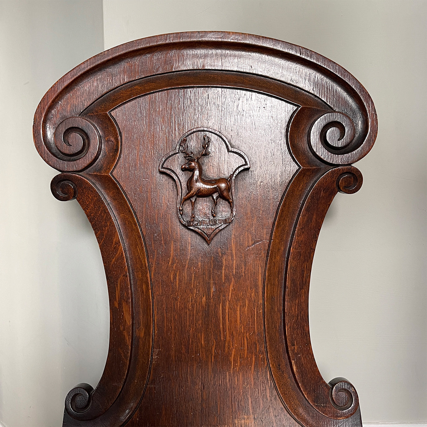 A fine Pair of Victorian Oak Hall Chairs