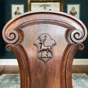 A fine Pair of Victorian Oak Hall Chairs