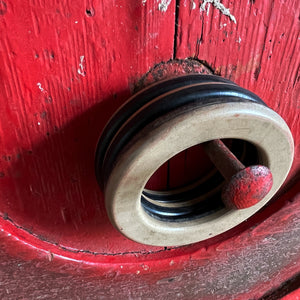 Roll up, Roll up! A Vintage Fairground Hoopla Game painted in a magnificent red colour that has aged superbly! Comes with four rubber rings - SHOP NOW - www.intiovintage.co.uk