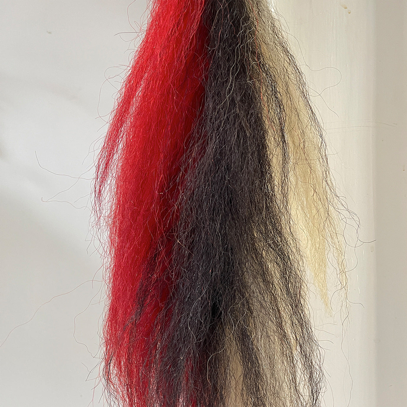 Antique Military Horse Hair Plume. Made from coloured horse hair, it has a metal final with an old metal clip fastener that can be used to hang it from a key or anything else you fancy - SHOP NOW - www.intovintage.co.uk