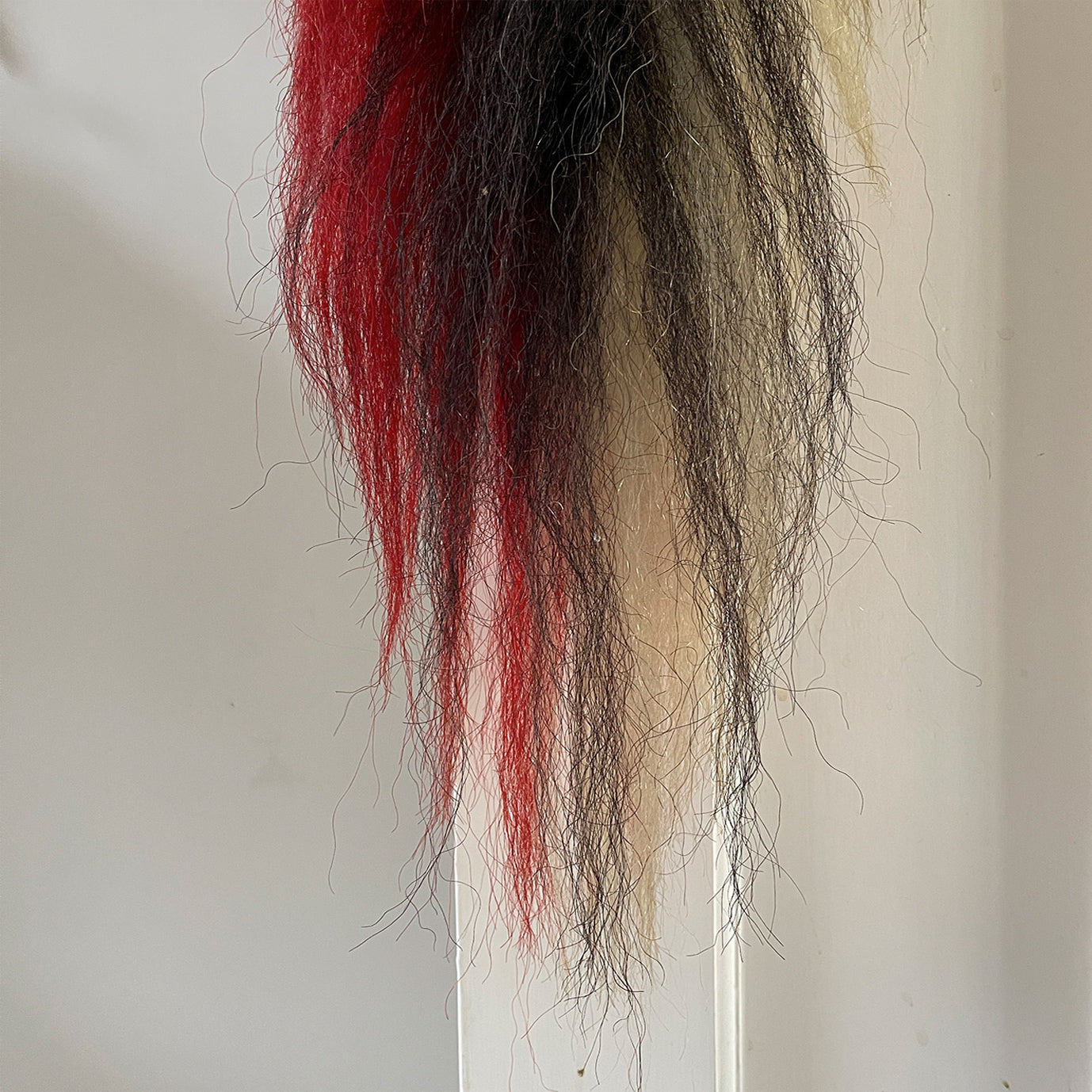 Antique Military Horse Hair Plume. Made from coloured horse hair, it has a metal final with an old metal clip fastener that can be used to hang it from a key or anything else you fancy - SHOP NOW - www.intovintage.co.uk