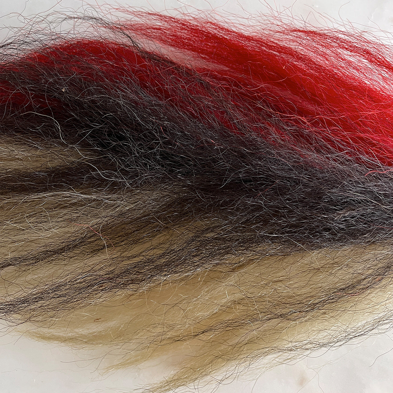 Antique Military Horse Hair Plume. Made from coloured horse hair, it has a metal final with an old metal clip fastener that can be used to hang it from a key or anything else you fancy - SHOP NOW - www.intovintage.co.uk