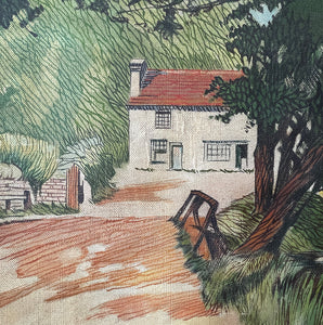 A charming , bright and sunny 1930s Country House Painting. Oil on board, signed A.J Webb - SHOP NOW - www.intovintage.co.uk