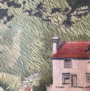 A charming , bright and sunny 1930s Country House Painting. Oil on board, signed A.J Webb - SHOP NOW - www.intovintage.co.uk