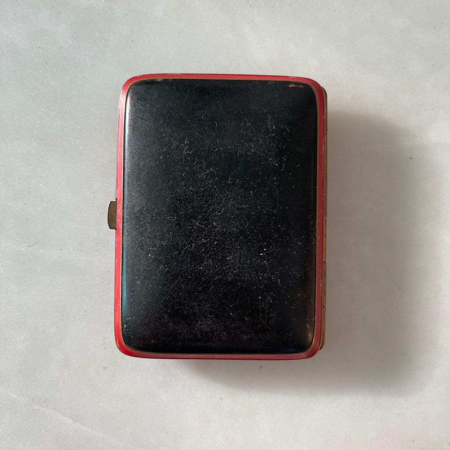 A beautifully Art Deco Eastern Inspired Cigarette Case. A striking bold colour palette with a golden interior - SHOP NOW - www.intovintage.co.uk