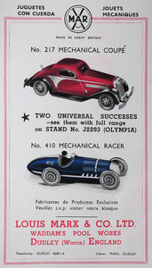 A Vintage 1935 Marx tinplate LMC 217 Mechanical Coupé