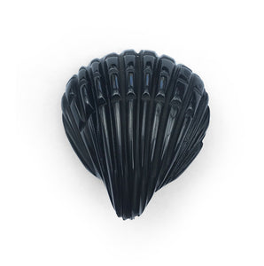 Beautiful, tactile piece of Victorian Whitby Jet carved in to a cockle shell - SHOP NOW - wwwintovintage.co.uk