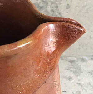 Rustic country table jug. Beautiful, honest form and a fantastic rich, red, earthy coulour - SHOP NOW - www.intovintage.co.uk