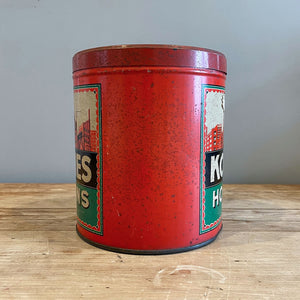 A large Vintage Koffies Hostens Tin. Great colours, design & typography to the sides - SHOP NOW - www.intovintage.co.uk