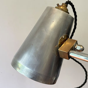 A Pair of Vintage Cook & Perkins Lab Lamps. Each Lamp has a Cook & Perkins plaque on its base - SHOP NOW - www.intovintage.co.uk