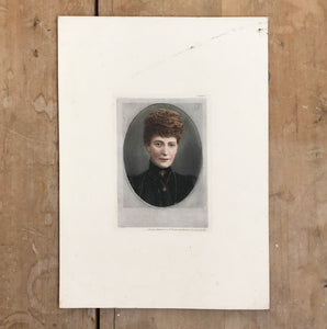 Period Engraving of an Edwardian Lady. Published by F.T Dennis. Find Antique Etchings & other Antique Prints at IntoVintage.co.uk