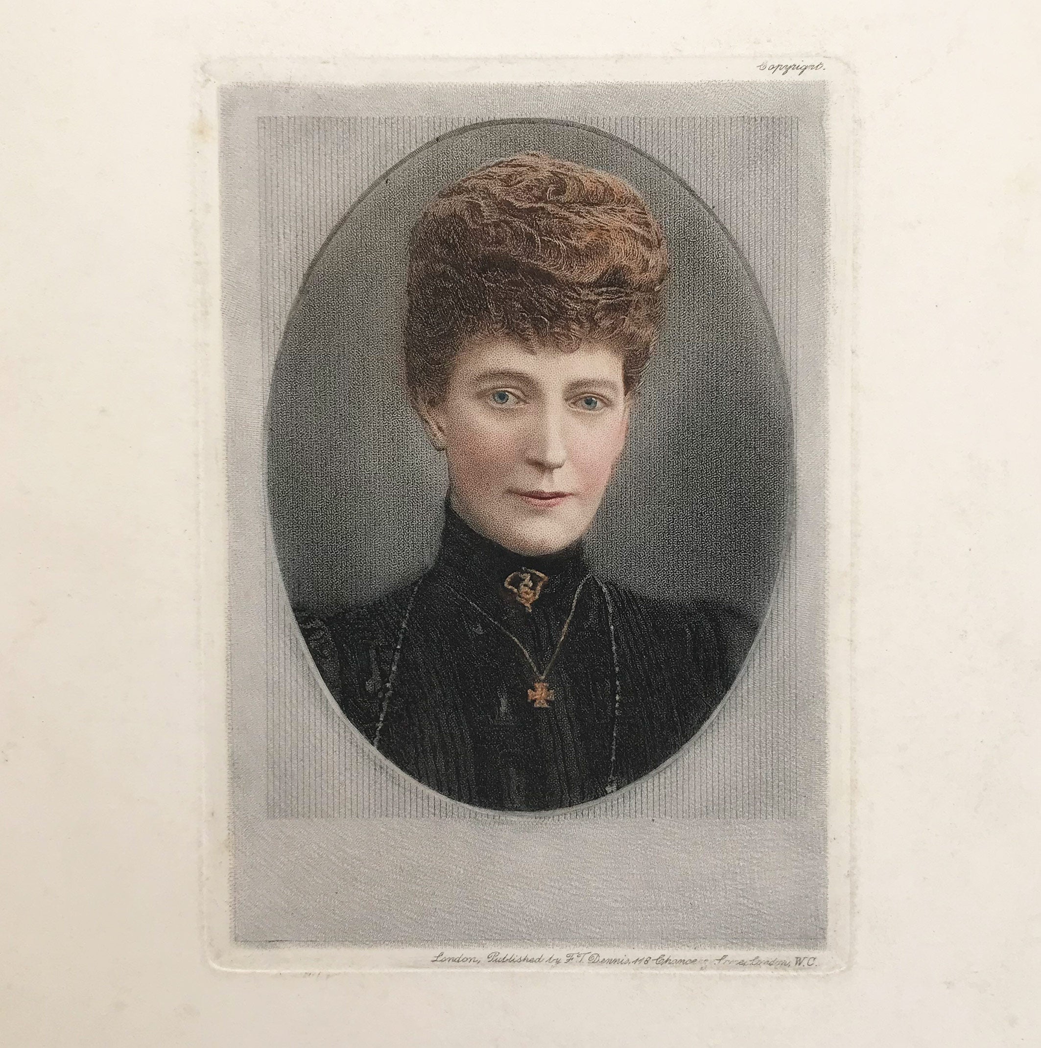 Period Engraving of an Edwardian Lady. Published by F.T Dennis. Find Antique Etchings & other Antique Prints at IntoVintage.co.uk