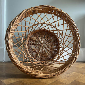 A very large and nice looking Vintage Willow Wicker Basket. Good colour and construction ideal for shoes near the front door or the laundry!  - SHOP NOW - www.intovintage.co.uk