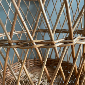 A very large and nice looking Vintage Willow Wicker Basket. Good colour and construction ideal for shoes near the front door or the laundry!  - SHOP NOW - www.intovintage.co.uk