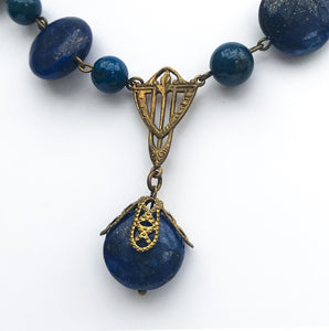 Vintage1930's Lapis Lazuli 1930's. Find this and other Vintage jewellery for sale at Intovintage.co.uk. Into Vintage
