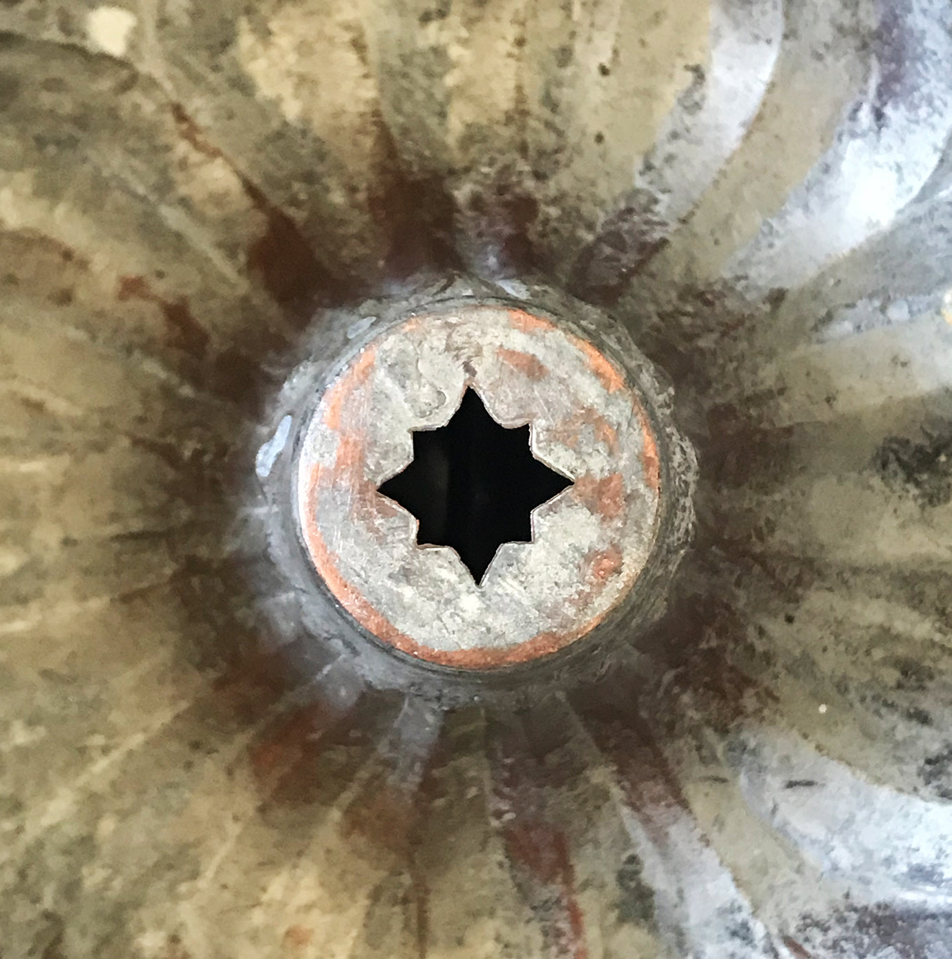 A Fine Victorian Copper Jelly or Blancmange Mould, the largest example we have seen, measuring 12 inches diameter. The Copper has a wonderful geometric pattern with a beautiful aged patina - SHOP NOW - www.intovintage.co.uk