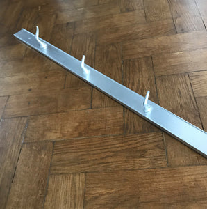 Long Vintage Meat Hook Rack from Belgium. The rack is made of aluminium and has 7 solid aluminium hooks that are bolted from the back -SHOP NOW - www.intovintage.co.uk