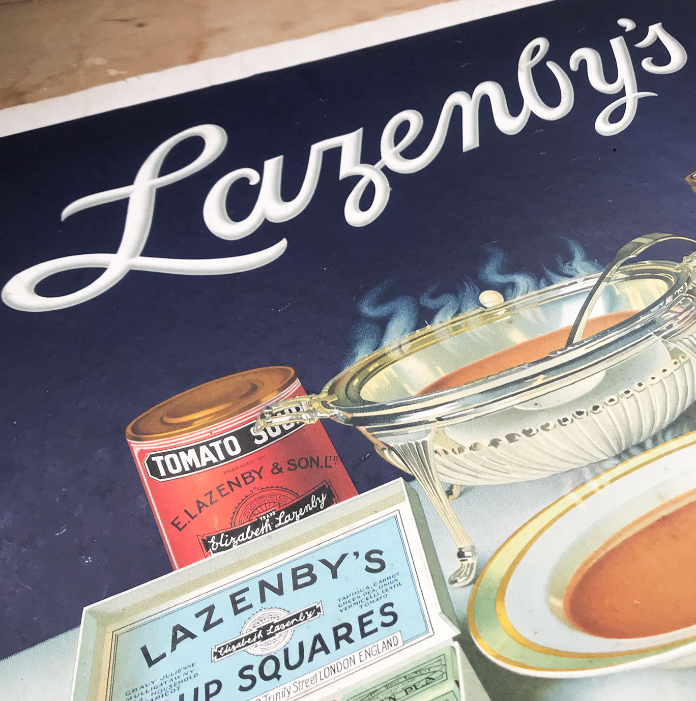 Original antique printers proof advertising Lazenby's A very nice original print and very rare surviver that would look great framed and hung in the kitchen - SHOP NOW - www.intovintage.co.uk