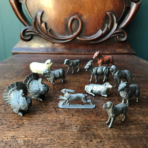 Collection of Vintage Lead Animals
