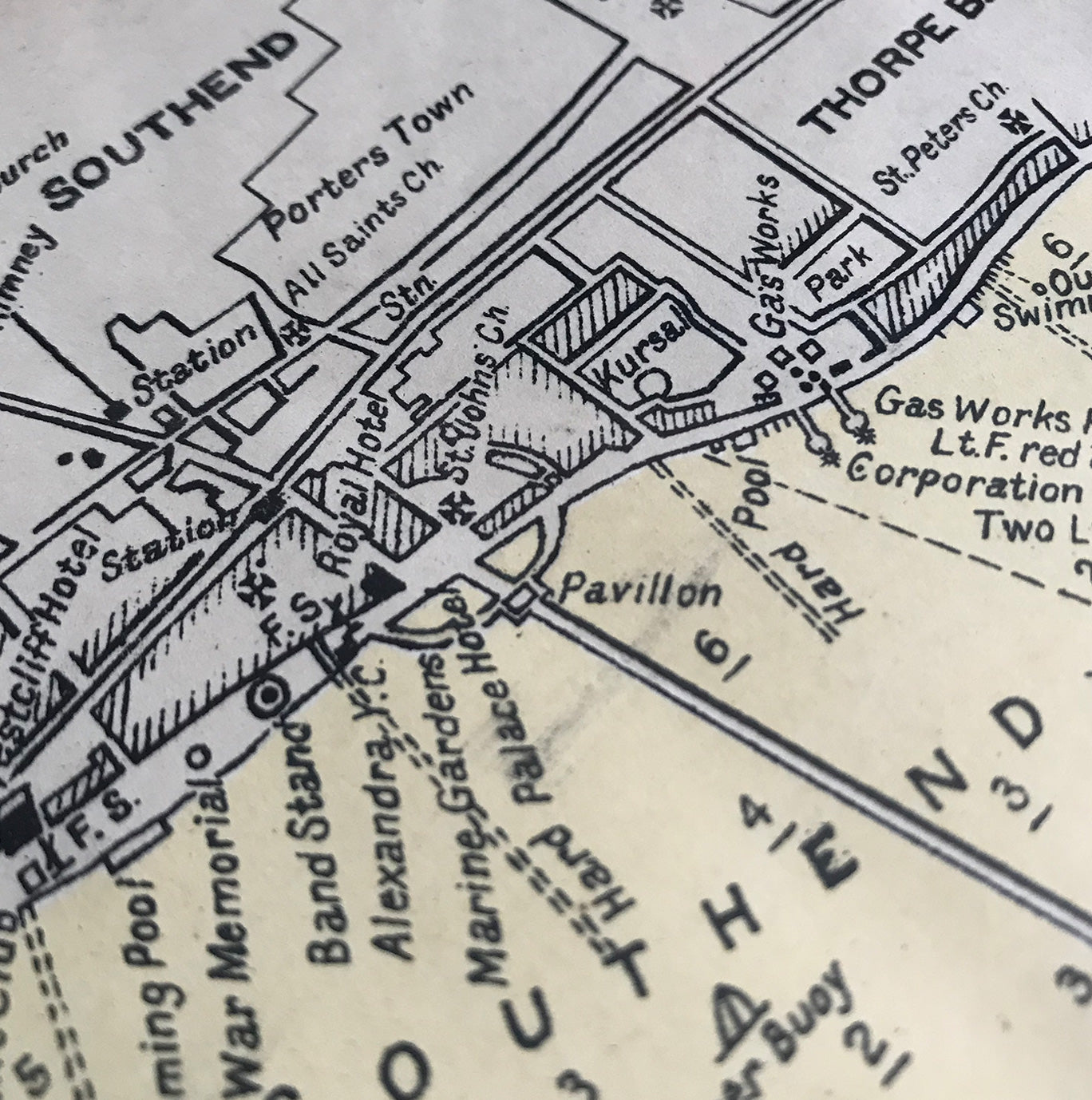 1952 Shipping Chart printed by Laurie, Norie & Wilson of Hackney, London shows the entire Thames Estuary from the south Essex coast to the north coast of Kent and the mouth of the Medway River. With shipping channels and historical wrecks this is a great piece for the wall if you live on the coast. - SHOP NOW - www.intovintage.co.uk