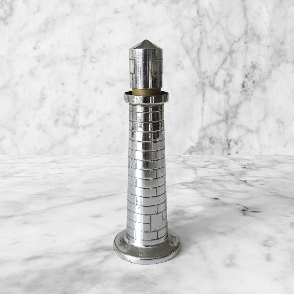 Vintage Deco Chrome Lighthouse Table Lighter. Find this and other Beautiful Vintage items for you home at Intovintage.co.uk