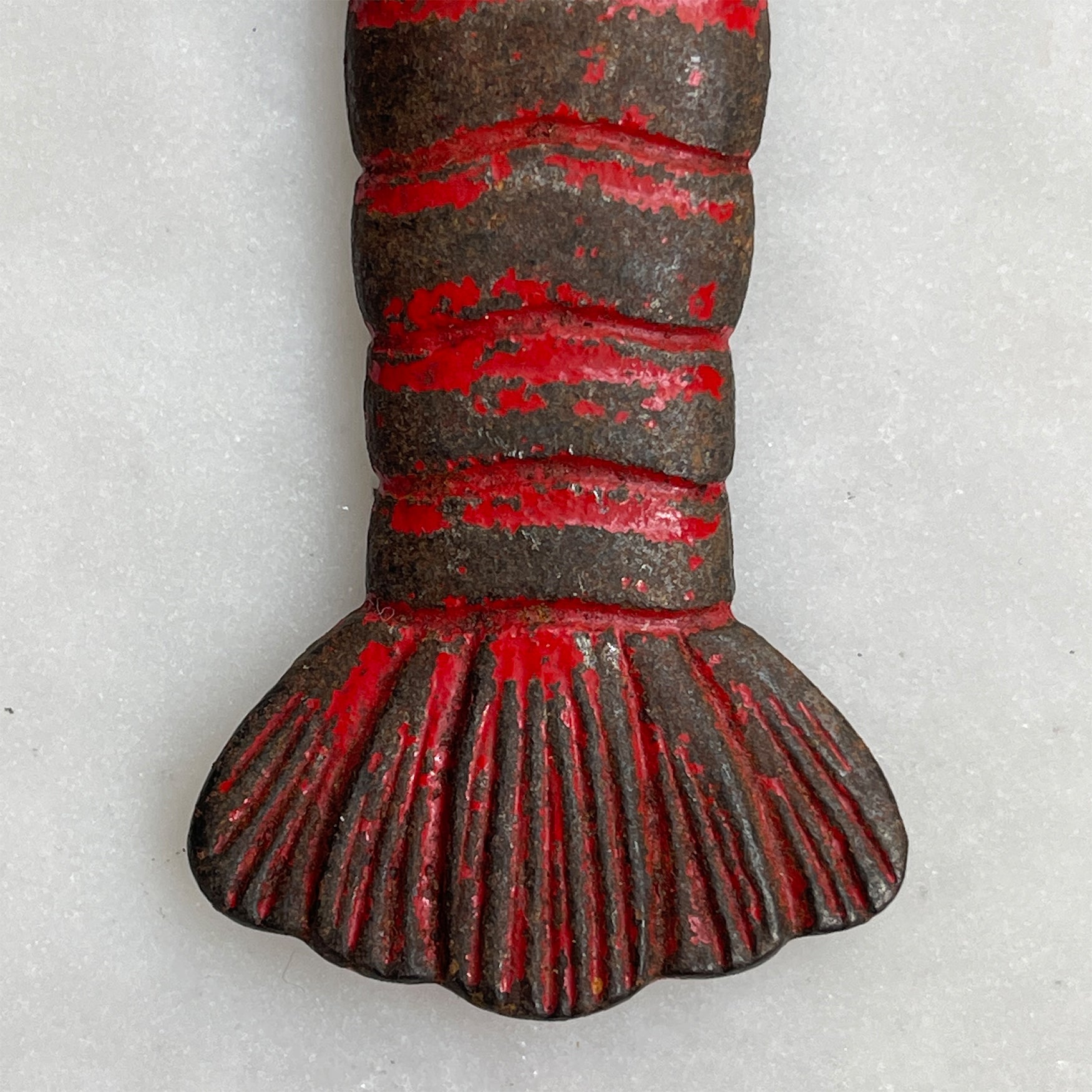A cool looking Vintage Lobster Bottle Opener with fantastic red chippy paint - SHOP NOW - www.intovintage.co.uk