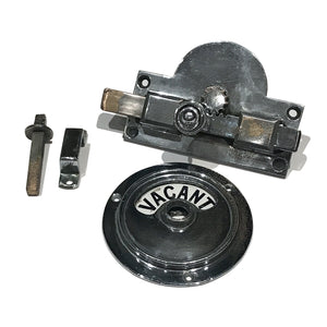 Original 1930s Art Deco chrome toilet Vacant/Engaged lock. SHOP NOW - www.intovintage.co.uk