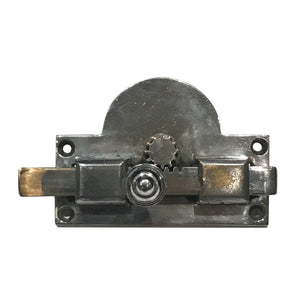 Early quality vintage toilet lock. Nickel plated with all fittings - SHOP NOW - www.intovintage.co.uk