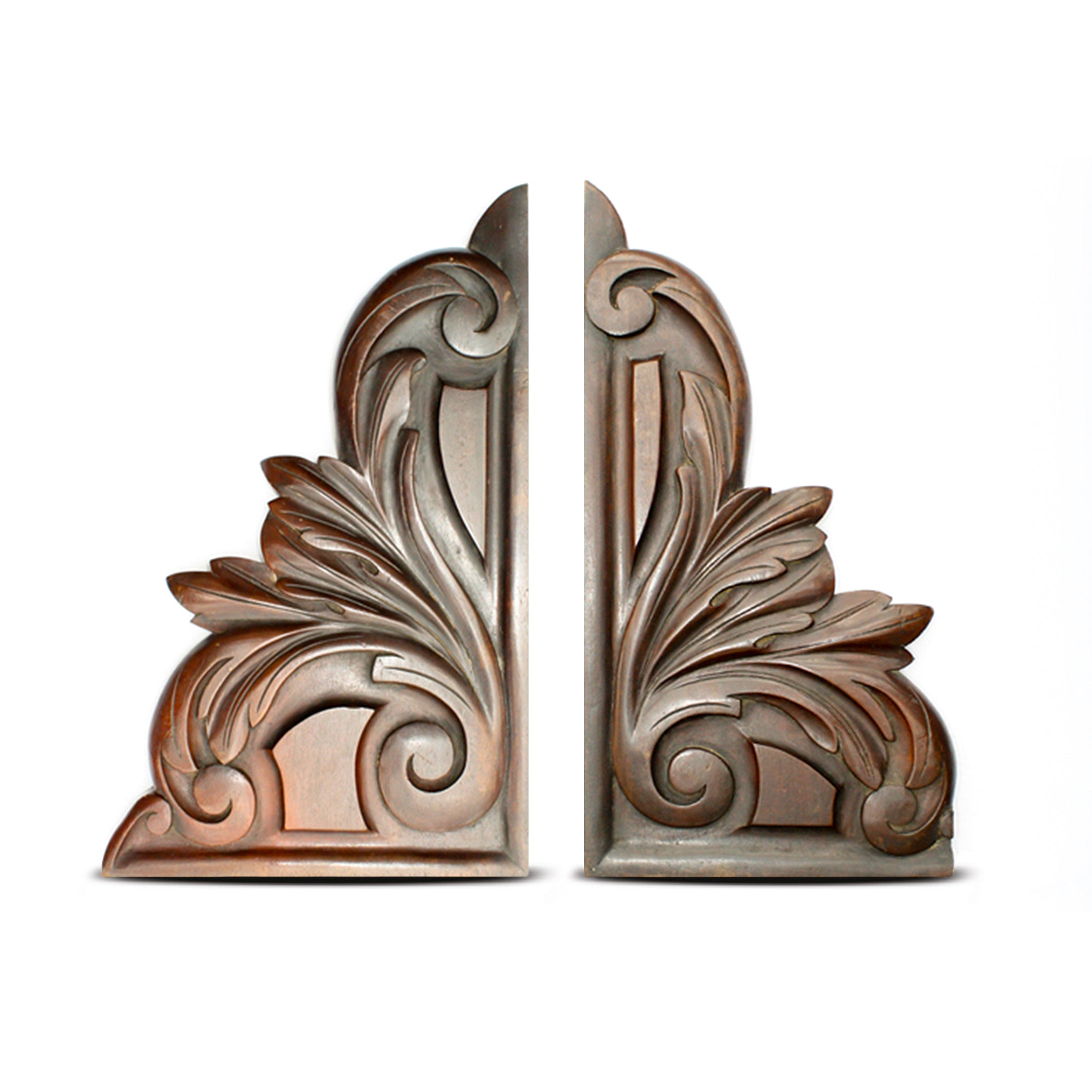 A pair of decorative antique French Carved Corner Brackets. Find this and other Beautiful Vintage items for you home at Intovintage.co.uk.