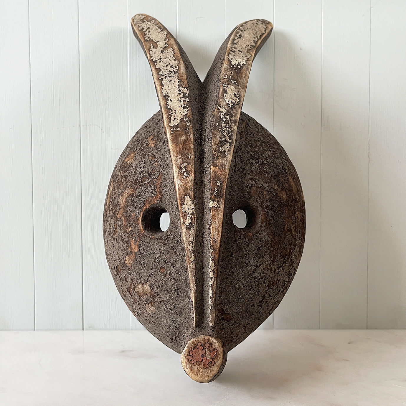A striking African Tribal Mask with a very cool look and amazing patina to the mask's surface. - SHOP NOW - www.intovintage.co.uk