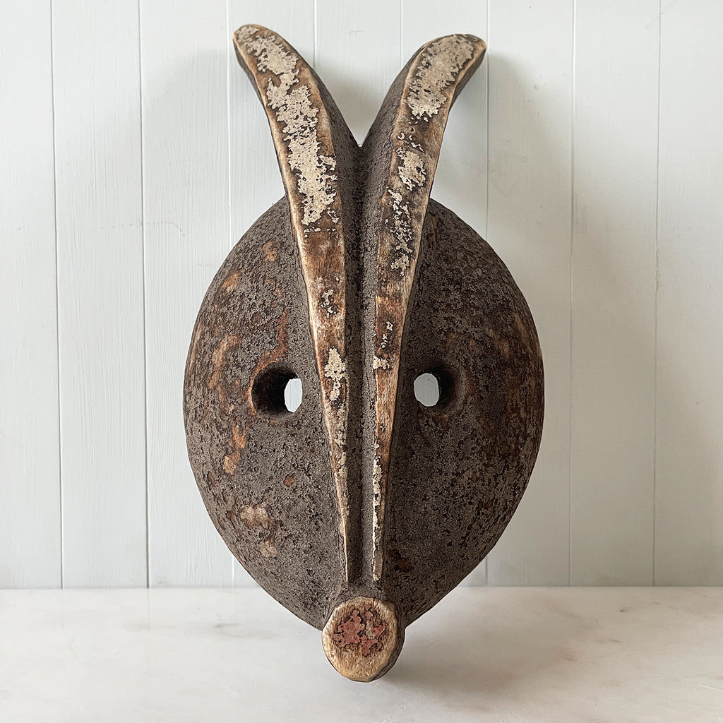 A striking African Tribal Mask with a very cool look and amazing patina to the mask's surface. - SHOP NOW - www.intovintage.co.uk