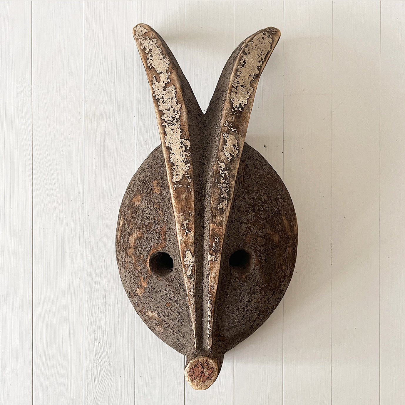 A striking African Tribal Mask with a very cool look and amazing patina to the mask's surface. - SHOP NOW - www.intovintage.co.uk