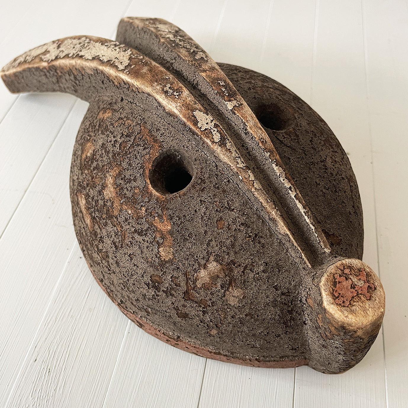 A striking African Tribal Mask with a very cool look and amazing patina to the mask's surface. - SHOP NOW - www.intovintage.co.uk