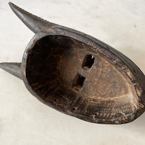 A magnificent Antique African Mask complete with handle so that the tribesman could raise it up to the face - SHOP NOW - www.intovintage.co.uk