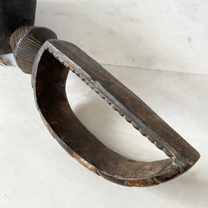 A magnificent Antique African Mask complete with handle so that the tribesman could raise it up to the face - SHOP NOW - www.intovintage.co.uk