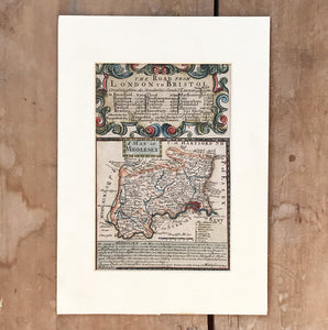 Hand coloured mounted map of the county of Middlesex (1773). Find Antique Etchings & other Antique Prints at IntoVintage.co.uk