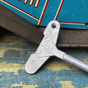 Rare large pre-war 1935 Marx clockwork tinplate LMC 217 Mechanical Coupé in the rare blue pinstripe finish. Marked 'Made in England' on the boot and still having its back running step. This model was made in the Marx Dudley factory - SHOP NOW - www.intovintage.co.uk