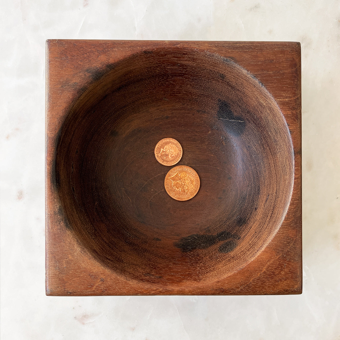 An Antique Mahogany Money Bowl. Good convenient size. Beautifully turned and very tactile. Ideal for keeping your spare change in or other bits and bobs. These trays were made to be used by shop keeps and market traders in the late 19th and early 20th century - SHOP NOW - www.intovintage.co.uk