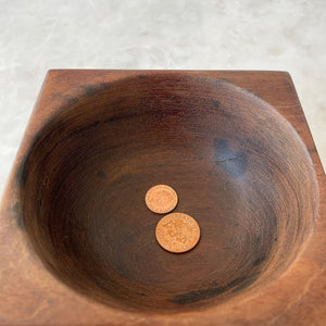 An Antique Mahogany Money Bowl. Good convenient size. Beautifully turned and very tactile. Ideal for keeping your spare change in or other bits and bobs. These trays were made to be used by shop keeps and market traders in the late 19th and early 20th century - SHOP NOW - www.intovintage.co.uk