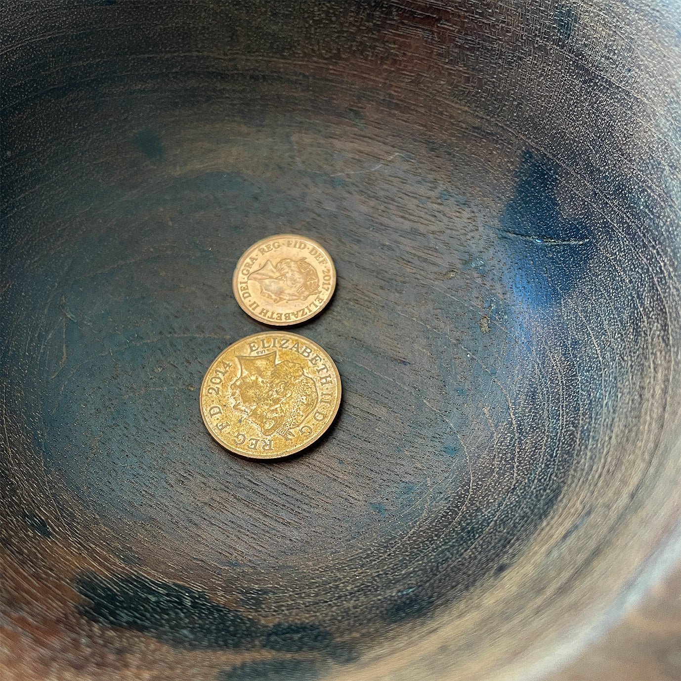 An Antique Mahogany Money Bowl. Good convenient size. Beautifully turned and very tactile. Ideal for keeping your spare change in or other bits and bobs. These trays were made to be used by shop keeps and market traders in the late 19th and early 20th century - SHOP NOW - www.intovintage.co.uk