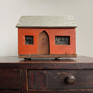 A delightful little naively scratch built Wooden Money Box - SHOP NOW - www.intovintage.co.uk