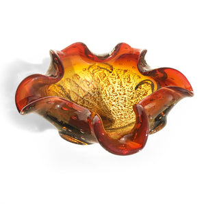 Murano Art Glass Fire Bowl
