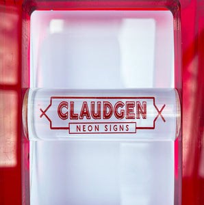 Vintage 1960s Desk Ink Blotter from the sign company Claudgen Neon Signs, in a red and clear perspex - SHOP NOW - www.intovintage.co.uk