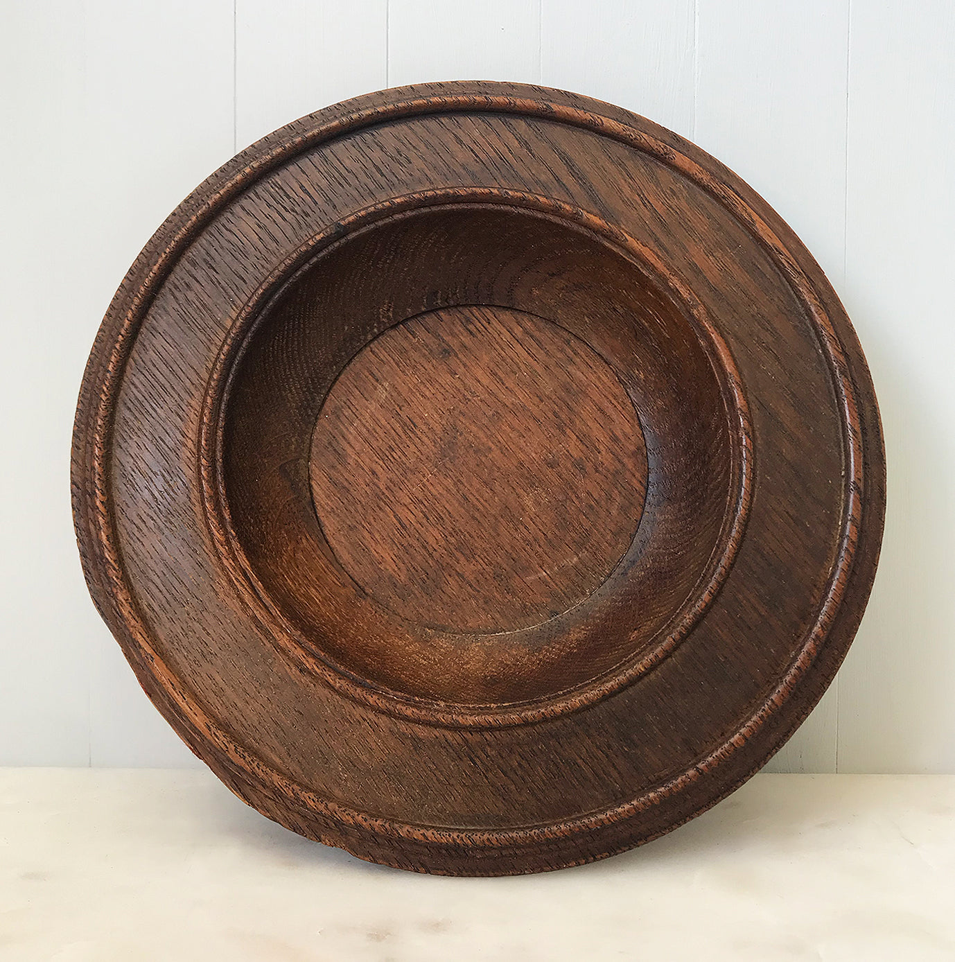 Solid oak church collection plate C.1930 - BUY NOW - www.intovintage.co.uk