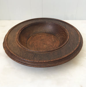 Solid oak church collection plate C.1930 - BUY NOW - www.intovintage.co.uk