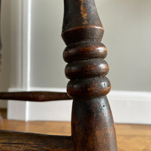 A Lovely pair of of Victorian Vernacular Elm and Beechwood stools with marvellous age and wear. Having ring turned legs and well worn seats. A great looking pair of stools that would compliment and setting - SHOP NOW - www.intovintage.co.uk