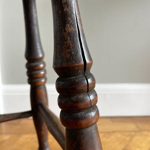 A Lovely pair of of Victorian Vernacular Elm and Beechwood stools with marvellous age and wear. Having ring turned legs and well worn seats. A great looking pair of stools that would compliment and setting - SHOP NOW - www.intovintage.co.uk