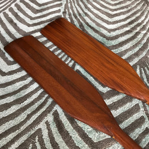 A lovely pair of petit mahogany dinghy oars. Expertly made with a good balance - SHOP NOW - www.intovintage.co.uk