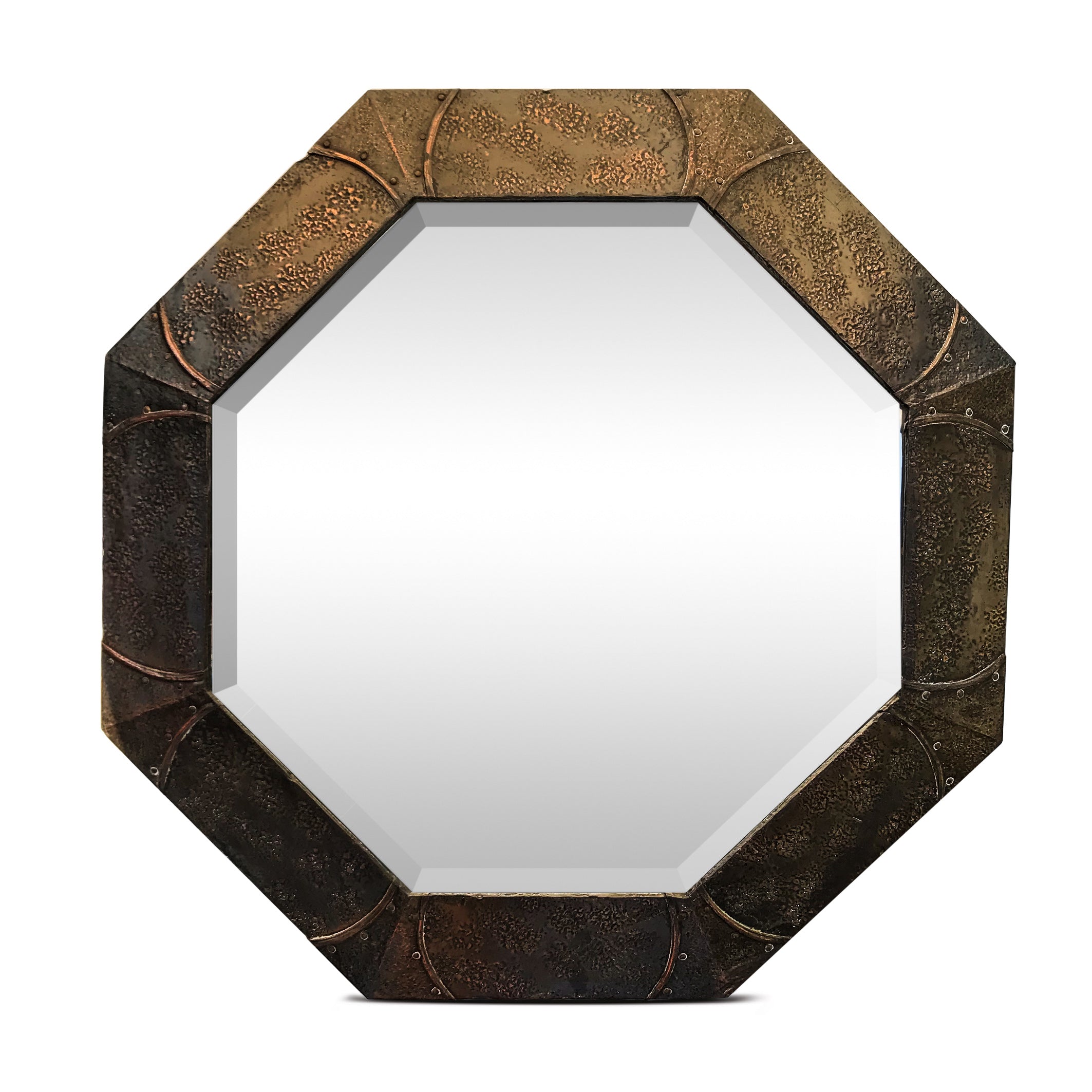 Arts & Crafts Octagonal Copper Mirror. Find this and other Beautiful Vintage items for you home at Intovintage.co.uk.